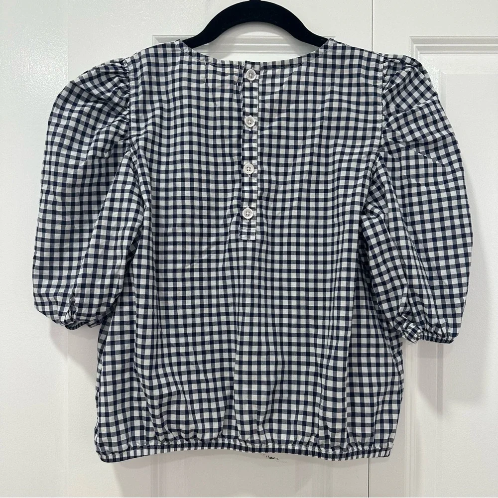 Nation LTD Heidi Girly Elastic Crop in Gingham - Picture 2 of 7